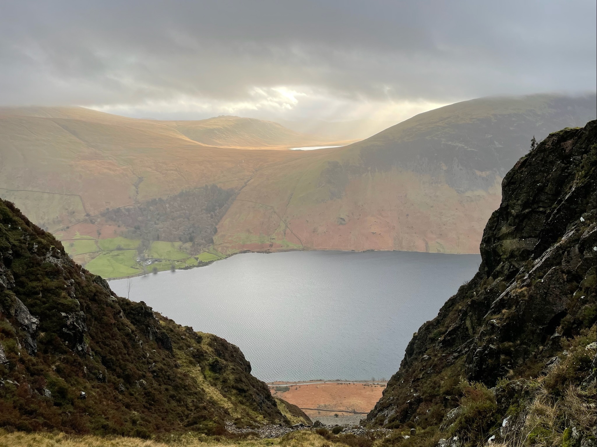 View from the rest spot between Dropping & Bull Crags