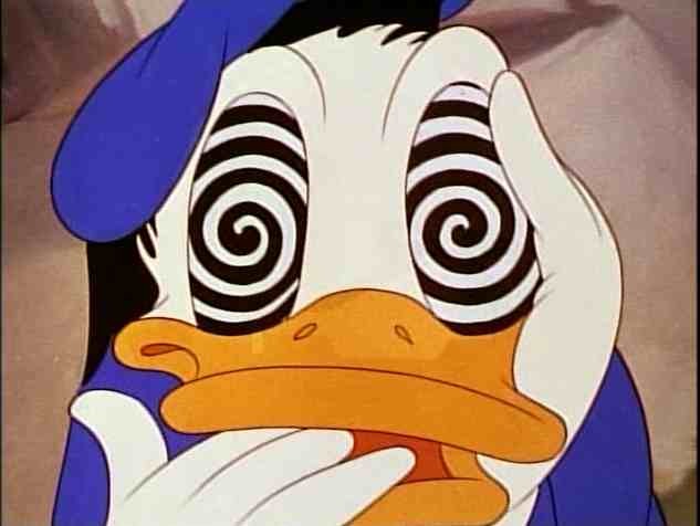 Donald duck hypnotised