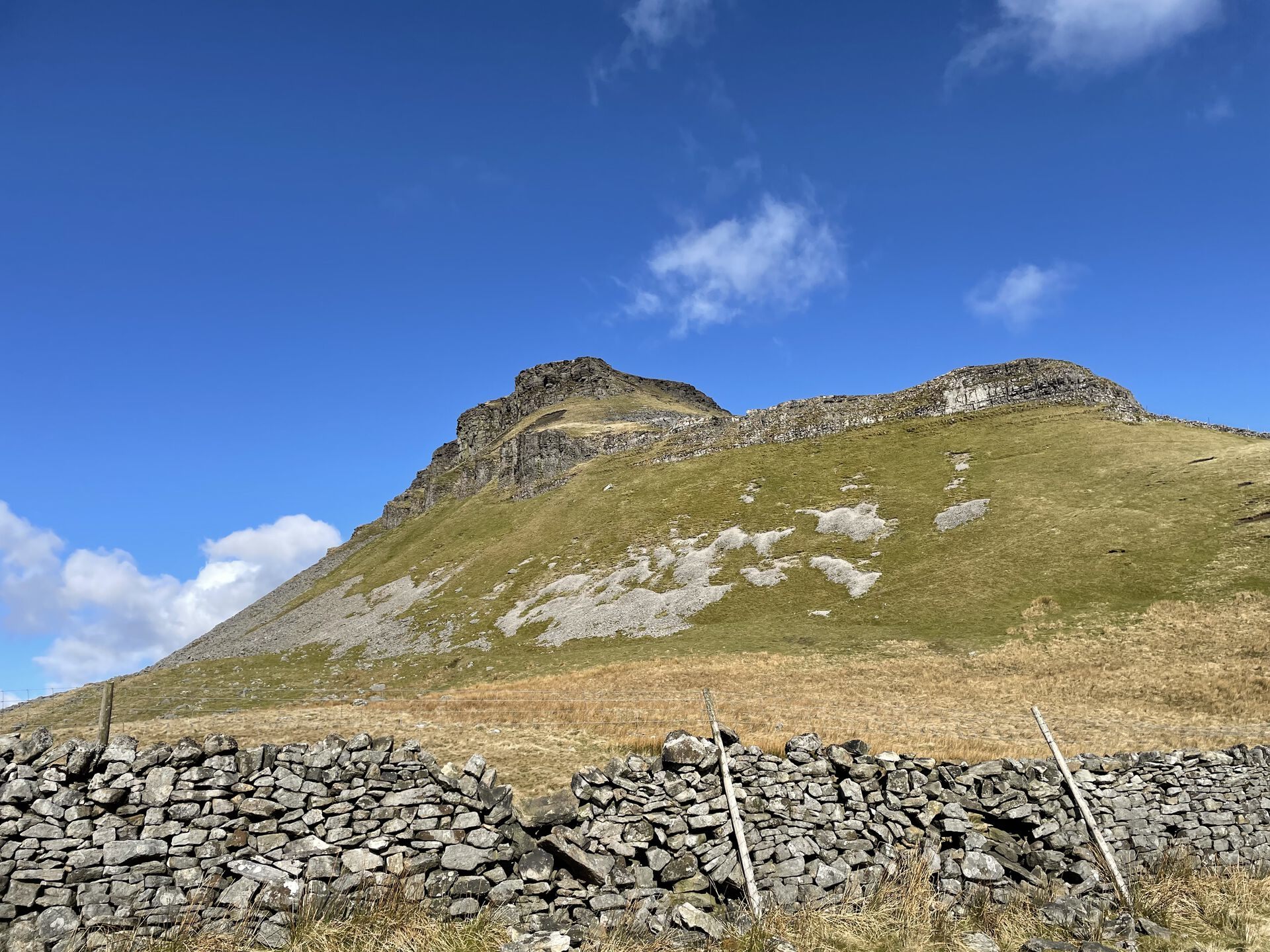 The view back up to Pen-y-ghent from the descent to Brackenbottom
