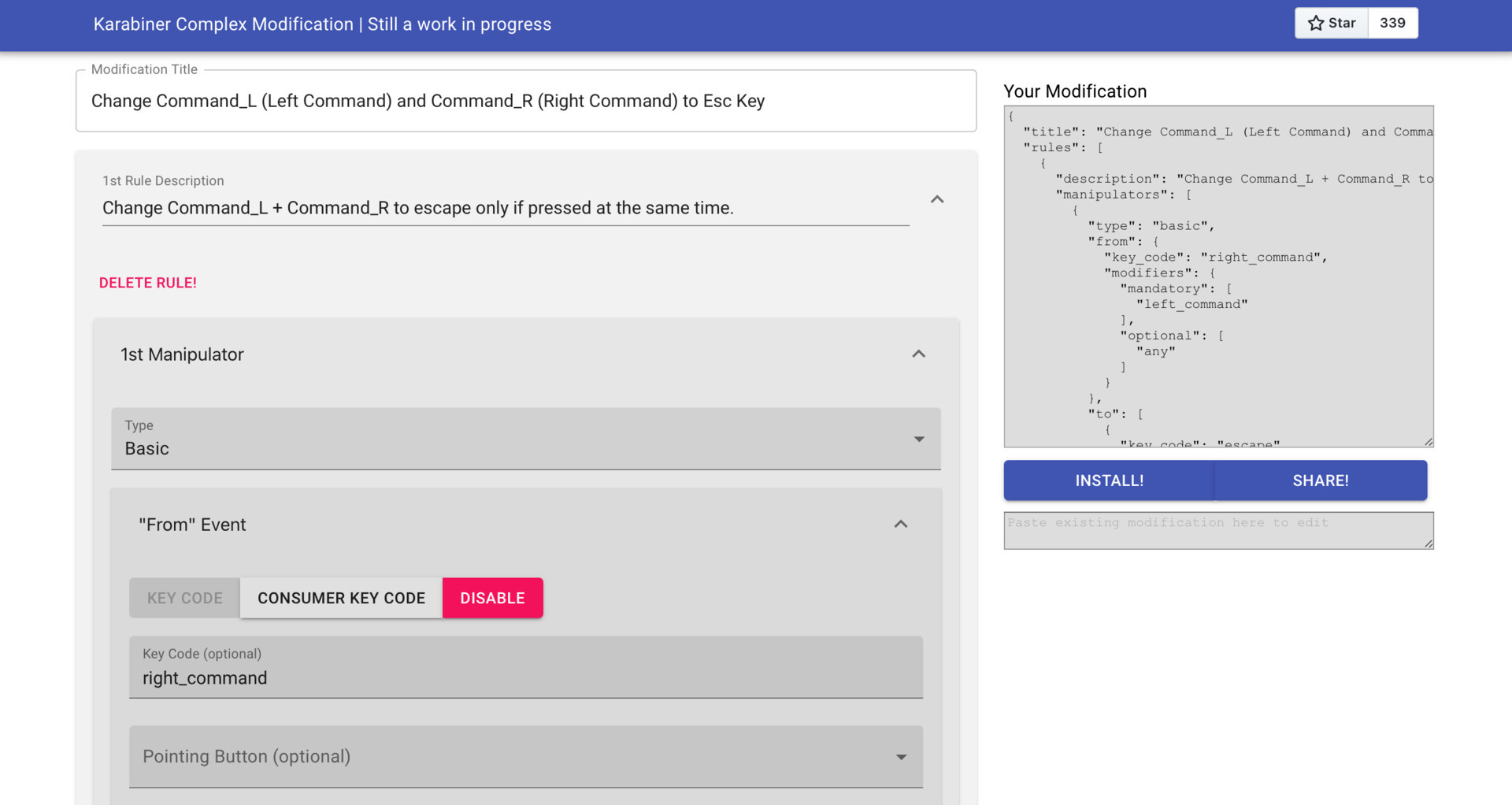 Like this confusing UI used for creating complex key-mapping rules in Karabiner