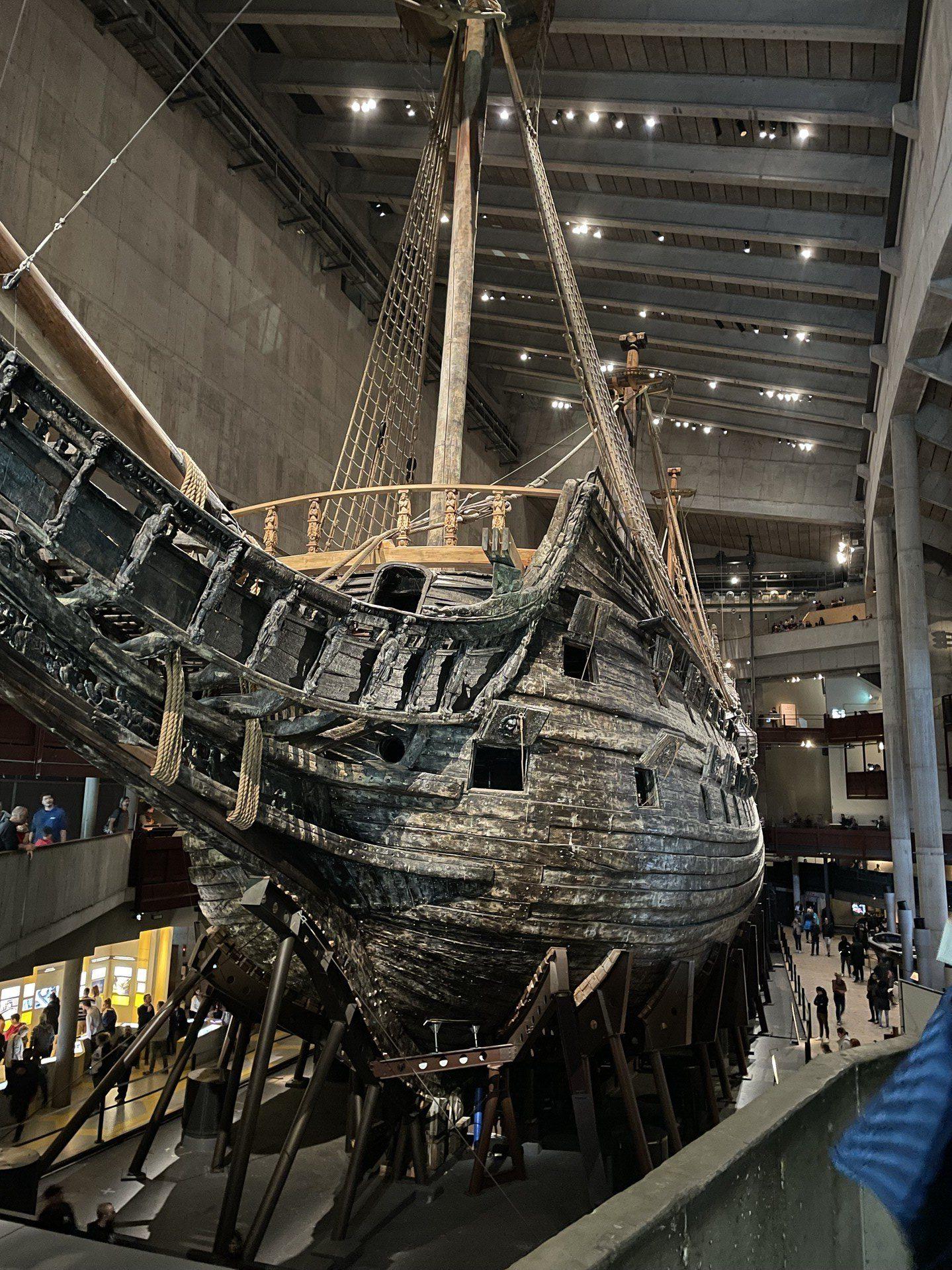 Vasa from fore-port, looking towards the back of the ship